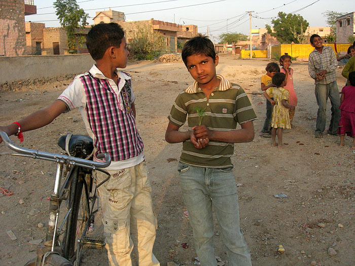 children in the village Chandelao