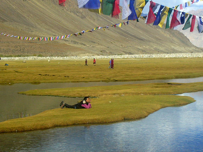 Holy lake of Sani in Zanskar