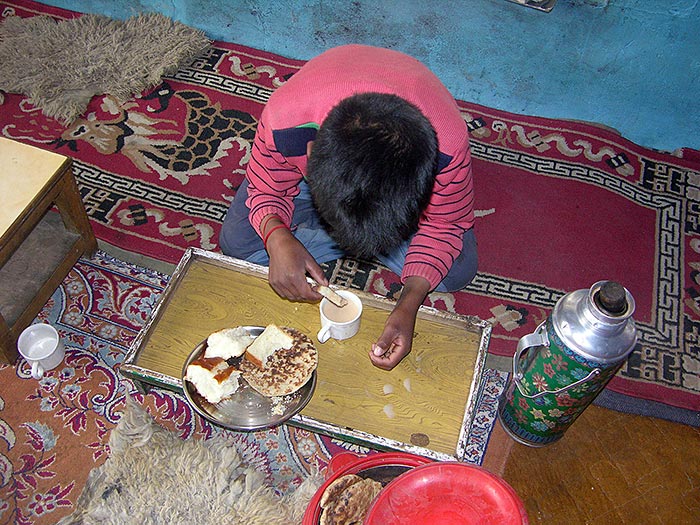 having food in Zanskar