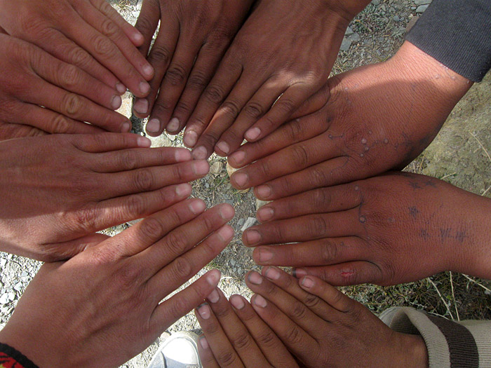 hands in Zanskar
