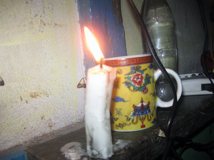 a candle in Sikkim