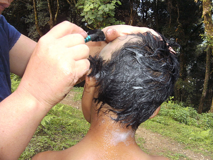shaving the head in Sikkim